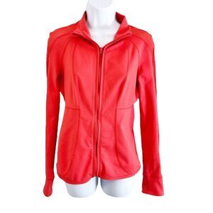 Zella Women's‎ Jacket Size S Coral Full-Zip Mesh Back Panel Athletic Activewear